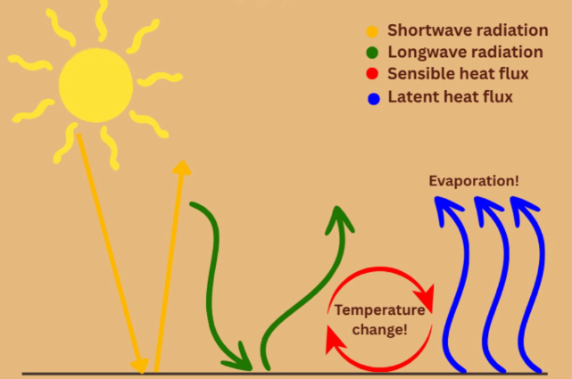 surface energy budget schematic